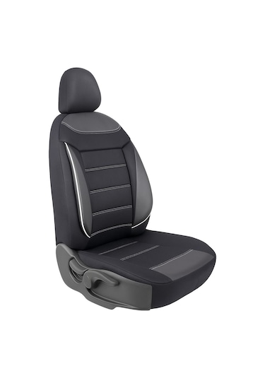 Renault Clio 4 Araçlara Uyumlu Tam Takım Flex B Model Oto Koltuk Kılıfı Siyah-beyaz