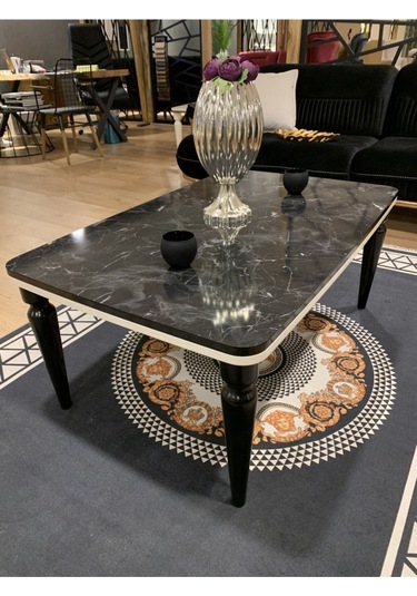 Akset Orta Sehpa Lüx Siyah Mermer