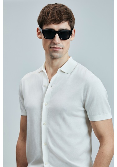 Lufian Hector Erkek Modal Karışımlı Kazak Kırık Beyaz Kırık Beyaz 111090132100510 Kırık Beyaz