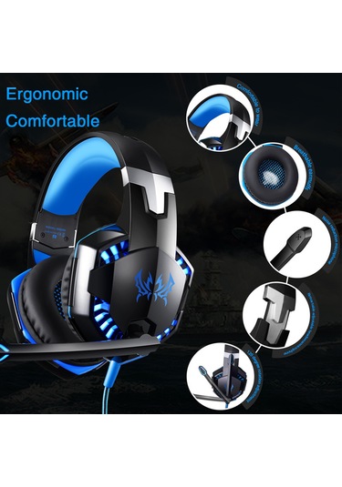 Geeroyoo Kotıon Each G2000 Profesyonel Oyun Kulaklığı - 50mm Ses Sürücü, 360 Ses, Yüksek Kaliteli Mikrofon