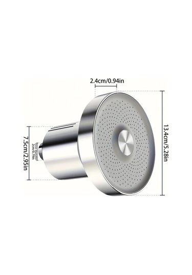 Fastbuy Challenger Simli 1 Adet Basınçlı Yuvarlak Filtreli Duş Başlığı, Su Tasarruflu Yağmur Banyo Aksesuarı Duvara Montaj