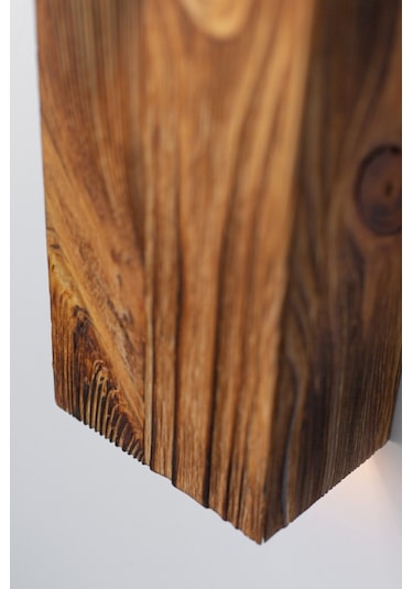 Dcarthuma Yansıtma Tasarımlı Çift Yönlü Ahşap Salon Duvar Aplik Açık Kahverengi