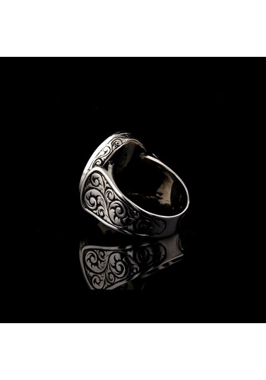 Fkgümüş 925 Ayar Gümüş Allah Lafzı İşlemeli Erkek Yüzük Ve Kolye Silver