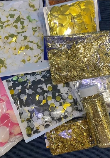 Eventbox 50 Gr Siyah, Beyaz, Altın Renkli Balon Ve Parti Konfetisi 133501156 Siyah Melanj