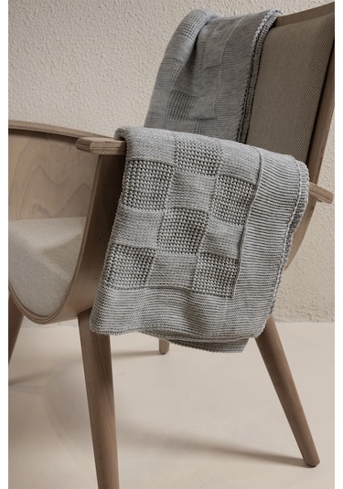 Plaid Gri Çift Kişilik Battaniye 200x220 15005 Gri