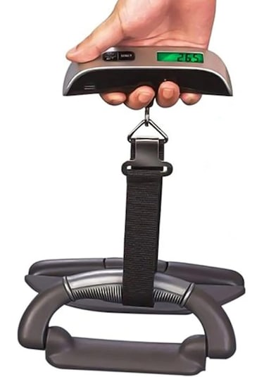 Dijital Işıklı Elektronik Askılı El Bagaj Tartısı Bavul Kantarı S