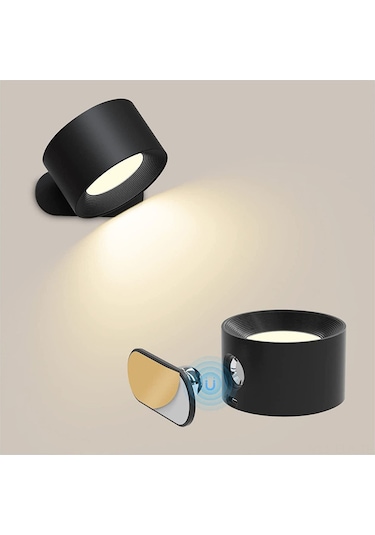 Up&down Led Duvar Apliği, Pil İle Çalışan Duvara Monte Lambalar, Rgb Ortam Işıkları, 4 Renk Sıcaklığı, Kısılabilir, Çıkarılabilir Şarj, Dokunmatik & Uzaktan Kumanda, Okuma Işığı Yanında Diğer