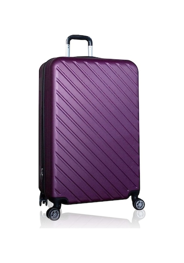 Novahub %100 Abs Kullanışlı Renkli Orta Boy Valiz Mor Mor