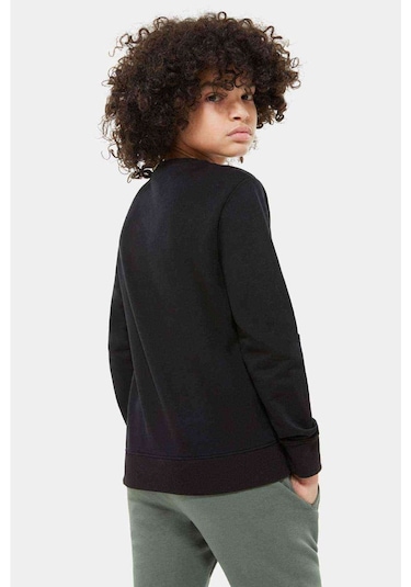 Bts Jin 92 Baskılı Unisex Çocuk Siyah Sweatshirt Siyah