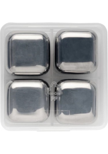 4'lü Çelik Metal Kaplama Buz Taşı Açık Mavi