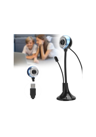 Xindoker Usb Webcam 480p Mikrofonlu 360 Derece Döner, Plug And Play, Pc/dizüstü/ Masaüstü İçin Otomatik Renk Ayarlı Optik Lensli Kameralar