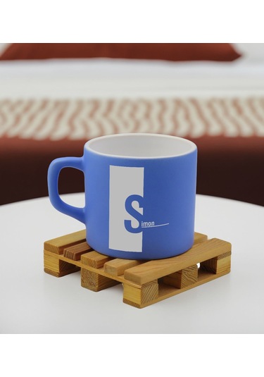 Bk Gift Kişiye Özel İsimli Turkuaz Renkli Middle Çay & Kahve Fincanı-4, Arkadaşa Hediye, Sevgiliye Hediye, Doğum Günü Hediyesi Kobitmeyencom32527 Bk G