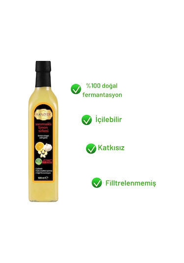 Hanzade Bitkisel Sarımsaklı Limon Sirkesi 3 x 500 ML