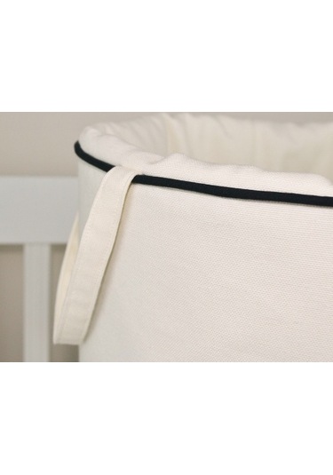 HS Hometex Kuzu Nakışlı Bez Kirli ve Oyuncak Sepeti