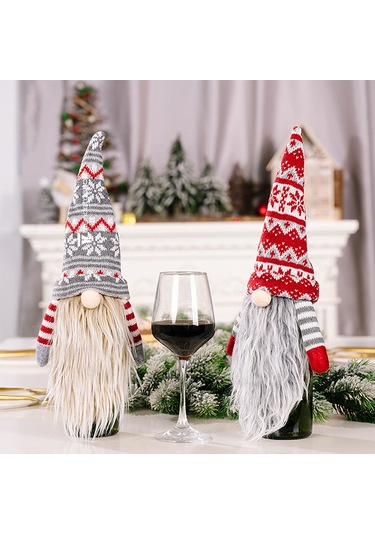 4 Lü Gnome Neol Dekorasyon Seti Sevimli Peluş Noel Baba Gnome Set