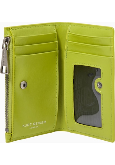 Kurt Geiger Bond Bifold Deri Cüzdan Yeşil