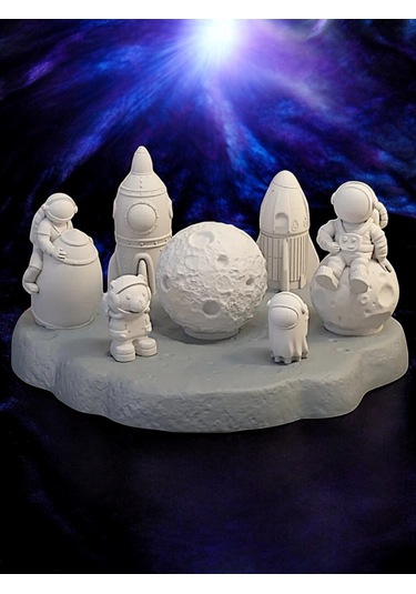 Sevimli Kahramanlar Uzayda Taş Boyama Seti-okul Ve Ev Etkinliği..