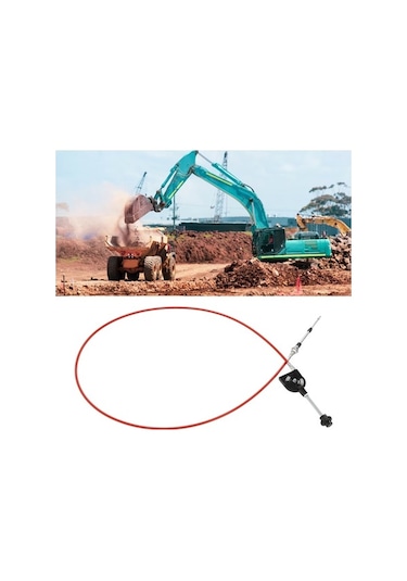 Pazly Manuel Gaz Kablosu - Ekskavatör & Sulama Aracı İçin, Pu & Paslanmaz Çelik Bağlantılı