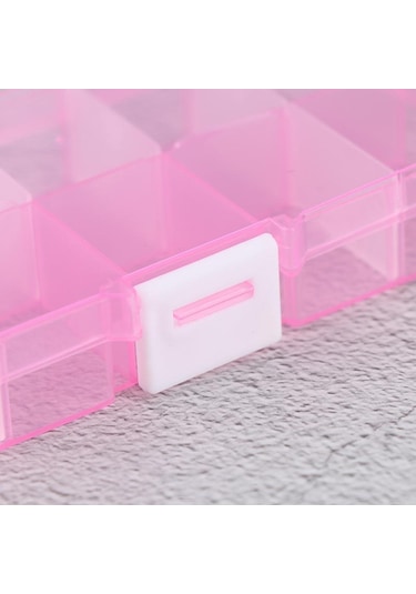Turuncu Ayarlanabilir 10 Bölmeli Plastik Saklama Kutusu Takı Vida Organizatör Konteyner