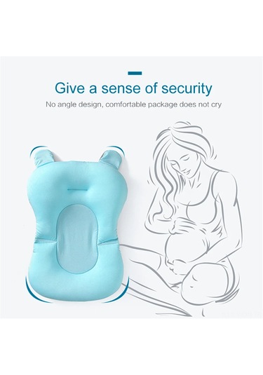 Neevoyu Yeni Doğan Bebekler İçin Mavi Kaydırmaz Yıkama Yastığı - Spandex Malzeme, Vücuda Uyarlanabilir, 0-12 Ay Arası Kullanıma Uygun, Güvenli Ve Konforlu