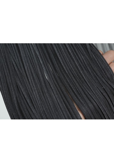 Düz İp Model 180 Cm En 280 Cm Boy Antrasit Renk Hazır İp Perde Antrasit
