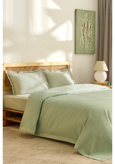 Kaşmir Home Nora %100 Pamuk Çift Kişilik Pike Çağla Çağla