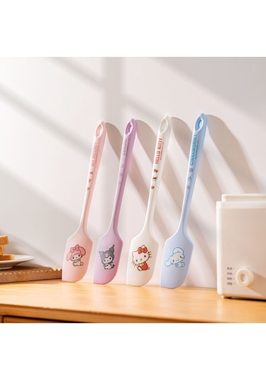 Springsun Sanrio Lisanslı Pasta Krem Kalemesi - Yüksek Sicaklığa Dayanıklı Silikon - Hamur Karıştırma, Yayma Ve Karıştırma Aleti Pembe, 5.5 28cm Diğer