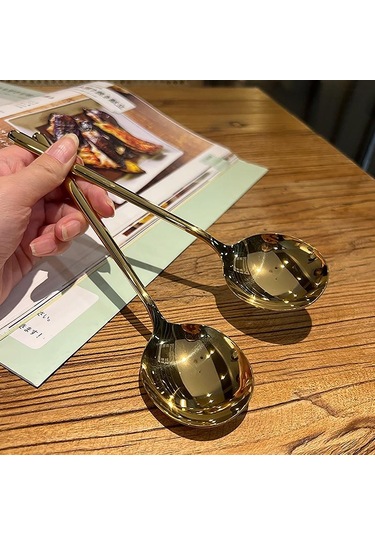 Gümüş Paslanmaz Çelik Büyük Kare Mutfak Kaşığı Düz Tabanlı Pirinç Çorbası Kepçesi Tatlı Dondurma Servis Spatula Sofra