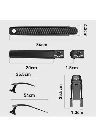 Pazly Yol Bisikleti Çamurlukları - Ön-arka Uyumlu, Hızlı Kurulum, Uzun Çamur Engeli, Ayarlanabilir, Çok Renkli Paket Çok Renkli