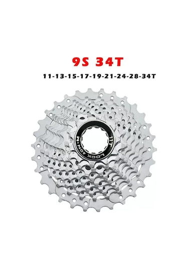 9'lu Bisiklet Kaset Dişli, Ruble 11-34t Gümüş