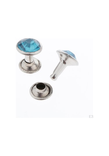 Mor 50 Adet Dekoratif Perçinler 7mm Kristal Rhinestone Çiviler Mobilya İçin Gotik Punk,