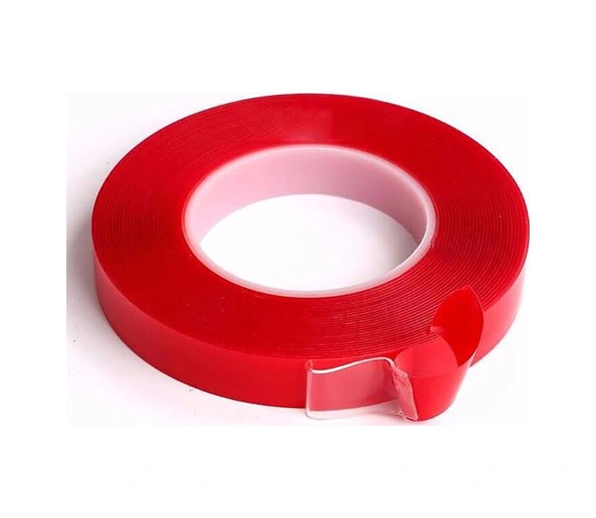 Cevher Cıft Taraflı Bant 15mm X 5 Mt Kırmızı Seffaf 15 MM x 5 M