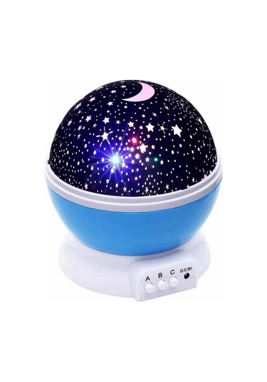 Renkli Yıldızlı Gökyüzü Projeksiyon Gece Lambası Pilli Ve Usb Kablolu Çok Renkli