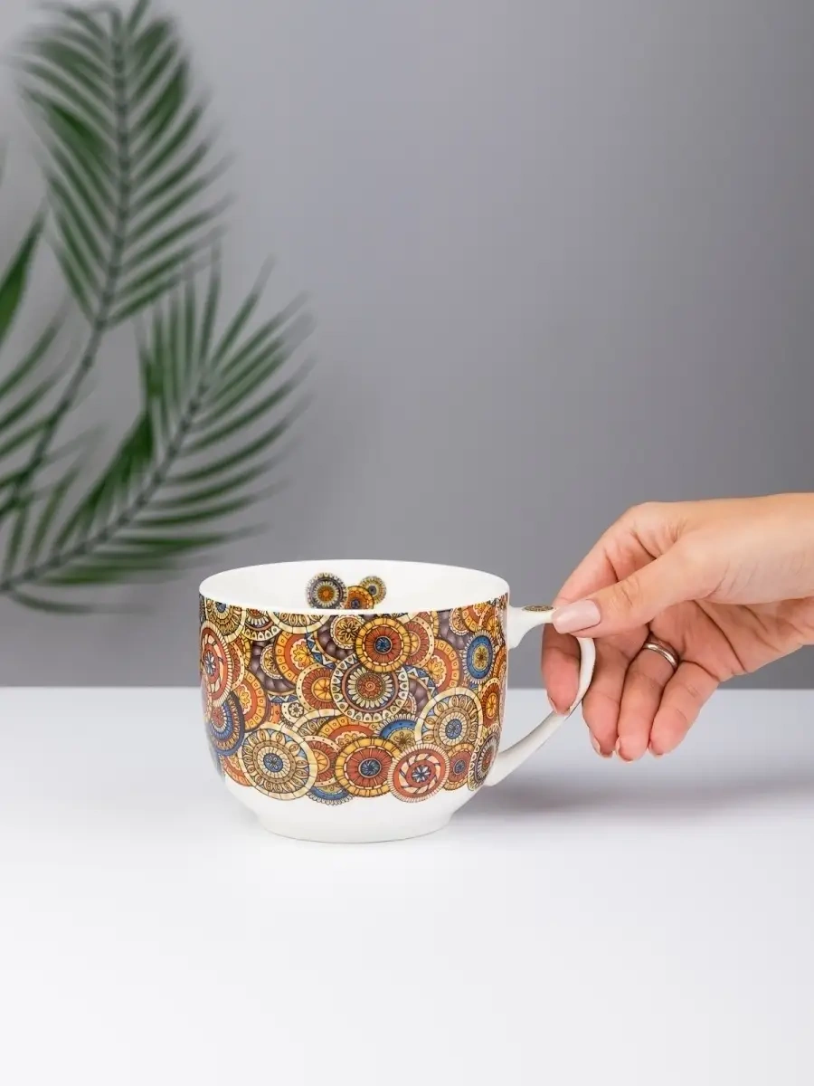 Gift'n'home Büyük Çay Ve Çorba Kupası Harika Bir Hediye 37861196 Hardal Rengi