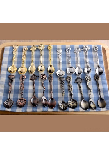 Honmex 5'li Bakır Renkli Kahve Kaşığı Seti - Çay Ve Tatlı Karıştırıcı, Dekoratif Servis Örgücükleri, Alüminyum Allyuminyum Malzeme Diğer