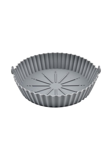 Gri Hava Fritözleri Fırın Pişirme Tepsisi Kızarmış Tavuk Sepeti Mat Airfryer Silikon Bakeware Gri