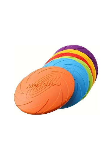 Primepickings 1 Adet Düz Renkli Köpek Eğitim Uçan Diski, Dayanıklı Çiğneme Oyuncağı Mor L