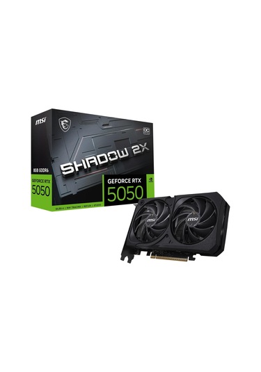 Msı Geforce Rtx 5050 8g Shadow 2x Oc 8gb Gddr6 128b Dx12 Pcıe 5.0 X16 3xdp 1xhdmı
