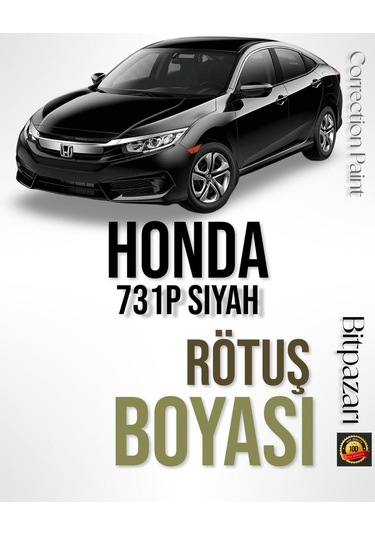 Honda 731p Siyah - Profesyonel Rötüş Boyası - Crv, Civic, Jazz, Accord, Cr-z , Hr-v
