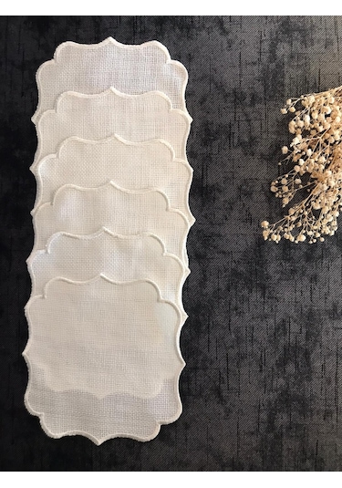 Uğur Home Etamin İşlemelik Kokteyl Peçete 6'lı