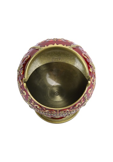 Moveevo Vintage Zinc Alloy Kuş Reliefli Ev Hotel Dekorasyonu Multifonksiyonel Kapaçklı Toprak Küresi Sigara Tepsisi