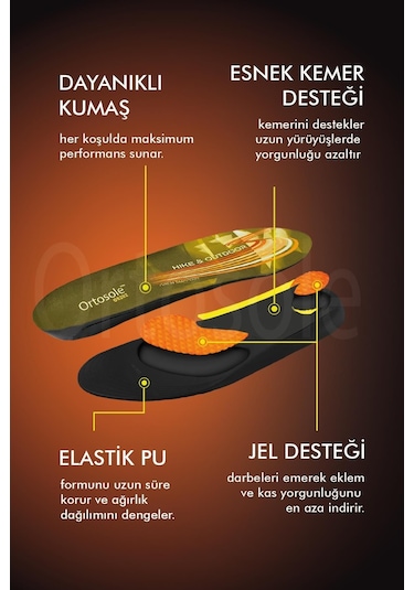 Ortosole Ağır İşler için Ekstra Destek Giderici Tabanlık