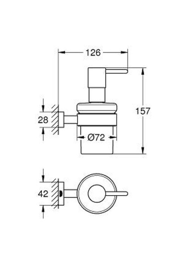 Grohe  Essentıals Cube Sıvı Sabunluk 40756001