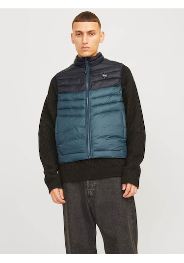Jack & Jones Erkek Yelek Siyah-mavi 12258457 Jjesprınt Bodywarmer 25kw21000447 W212216