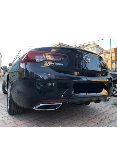 Opel Insignia B Gsi Difüzör Arka Tampon Eki Egzoz Görünümlü Parlak Siyah 2017+ Difizör İnsignia