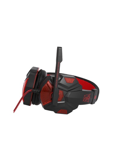 Leezsing "pc Oyun Kulaklığı - Led Aydınlatmalı, Mikrofonlu, Kırmızı Renk, Ses Kontrollü"