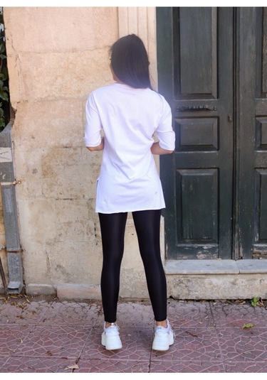 Kadınyüksek Bel Tam Toparlayıcı Siyah Parlak Disco Tayt SiYAH