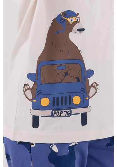 Rolypoly Erkek Çocuk Beyaz Pijama Takımı Rp3658-c-v1
