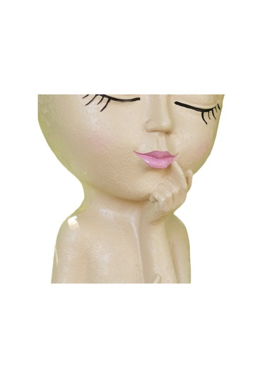 Sevimli Baş Saksı/yüz Saksı, İç Mekan Bitkileri İçin, Kız Yüz Saksı Sevimli Bayan Baş Saksı, Haki