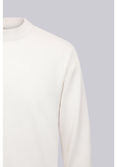 Bej Regular Fit Çeyrek Balıkçı Yaka Rayon Triko Kazak 29913 Bej